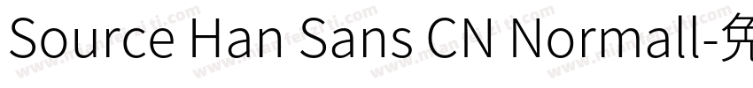 Source Han Sans CN Normall字体转换
